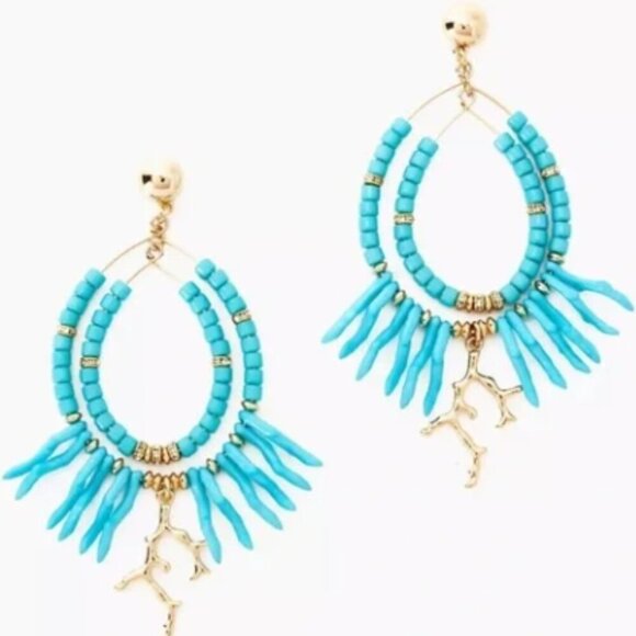 Lilly Pulitzer Jewelry - Lilly Pulitzer light aqua Island Calypso beaded earrings new with tags